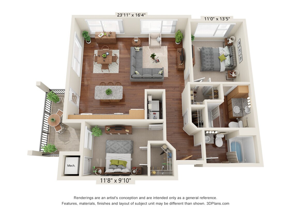 Floor Plan - Two Bedroom - B4