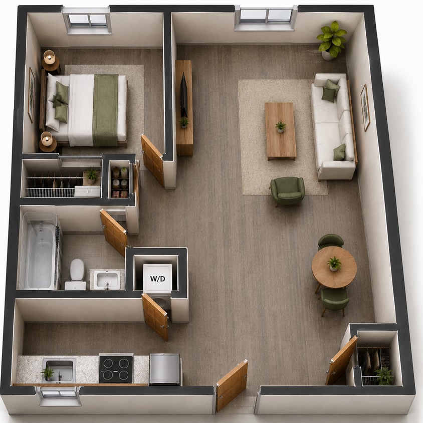 Floor Plan - 1x1 