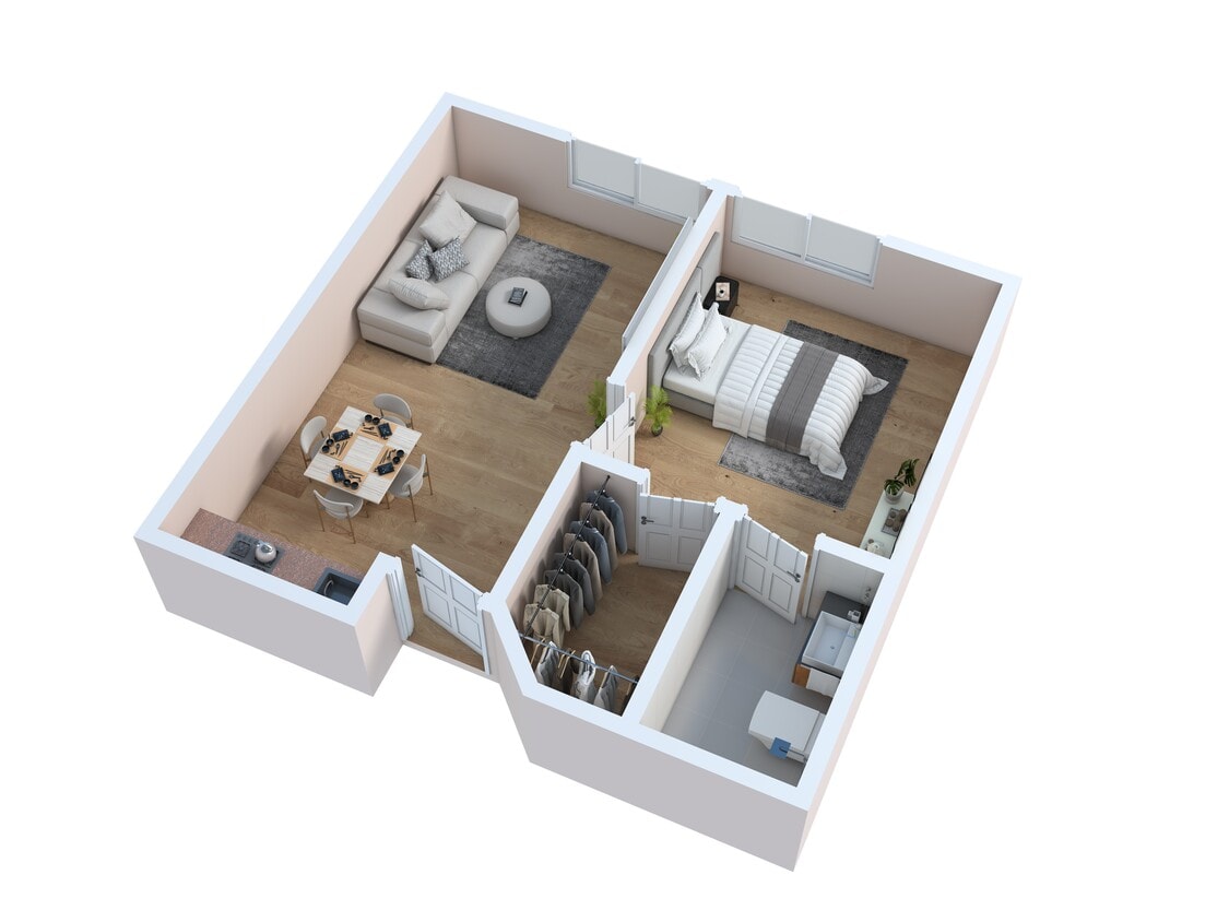 Floor Plan - 1 Bedroom