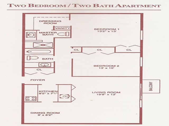 2 Bedroom - 2x2 1036