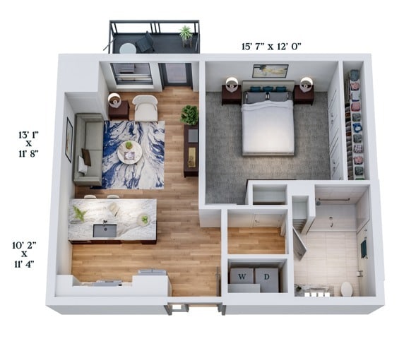 B8 | 1x1 | 730 sq ft - B8
