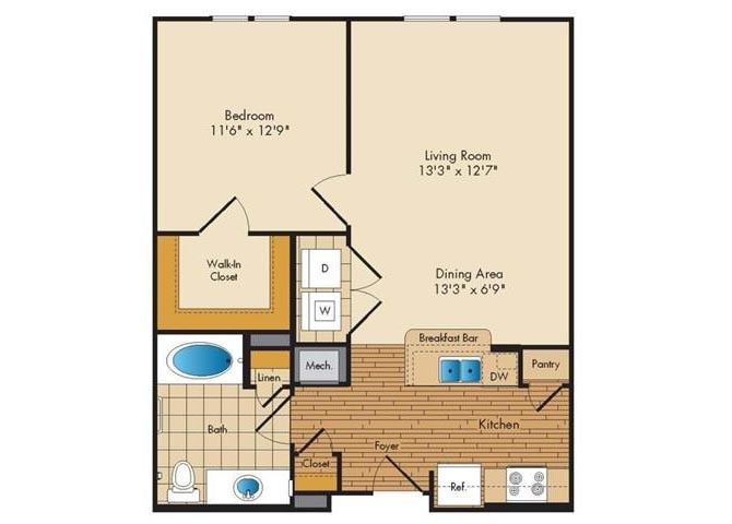 1BR/1BA - 1 Bed 1 Bath