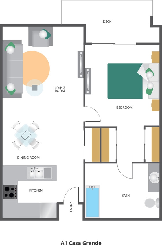 Floor Plan - One Bedroom