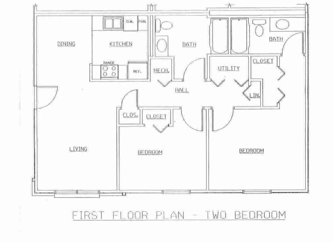 Floor Plan - 2 Bedroom 2 Bathroom