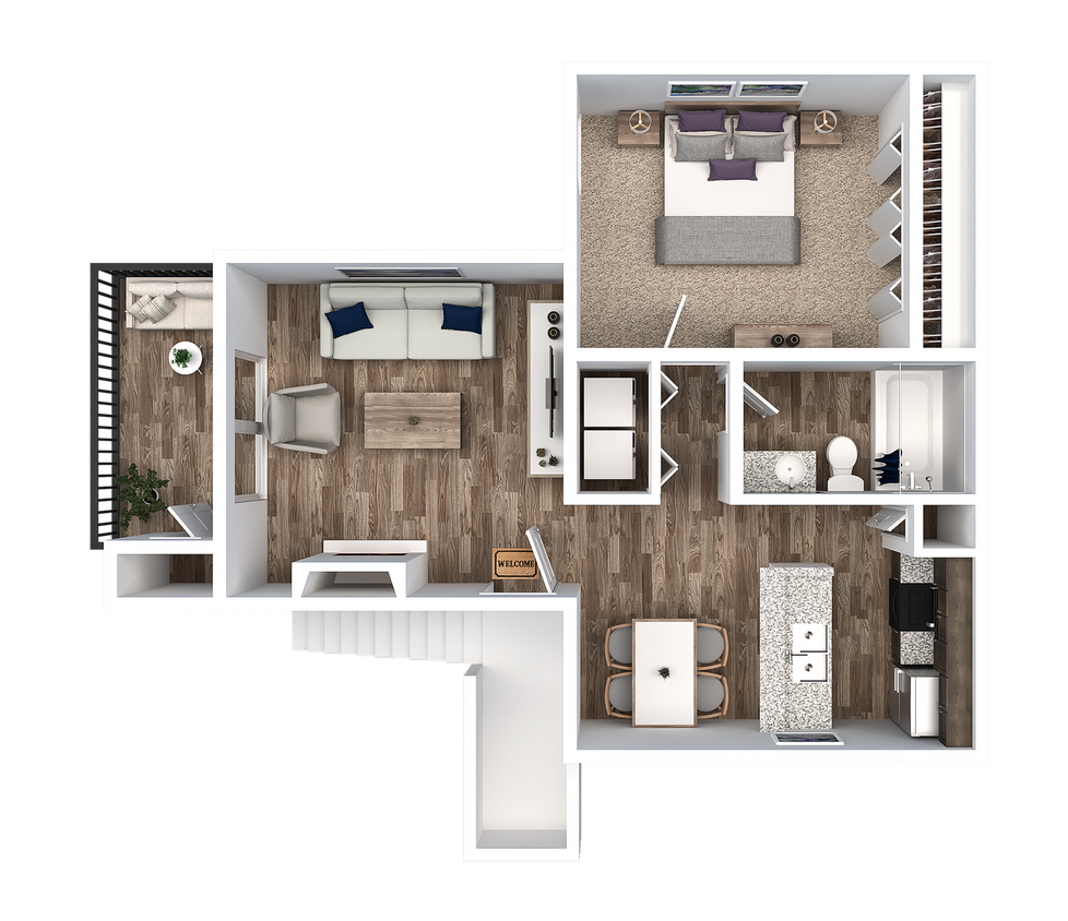 1 Bedroom 1 Bathroom - The Burch