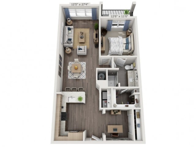 Floor plans are artist’s rendering. All dimensions are approximate. Actual product and specifications may vary in dimension or detail. Not all features are available in every apartment. Prices and availability are subject to change. - A3