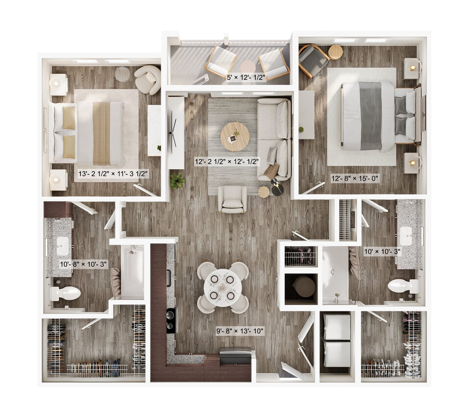 Floor Plan - 2/2 Haven  