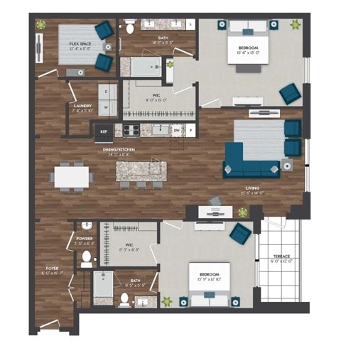 TH4 | 2x2 | 1689 sq ft - TH4