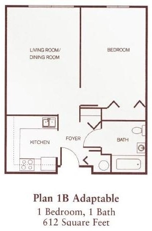Floor Plan - One-Bedroom