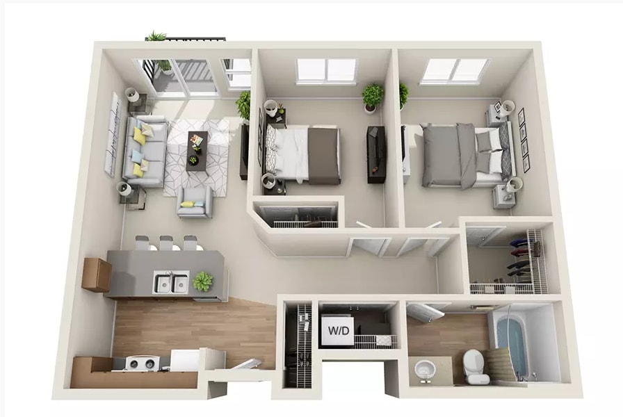Floor Plan - Whitman 2x1