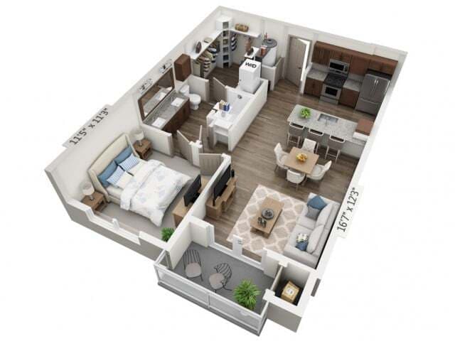 Floor plans are artist’s rendering. All dimensions are approximate. Actual product and specifications may vary in dimension or detail. Not all features are available in every apartment. Prices and availability are subject to change. - Cantata