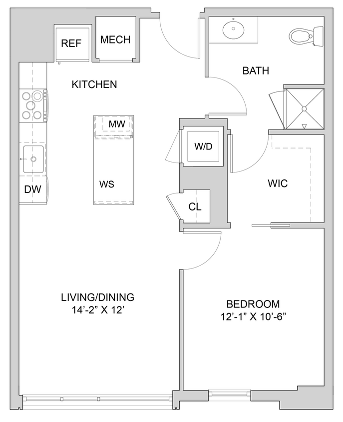 Floor Plan - 1 Bed_1 Bath-A3_1BR_A_Ansi A