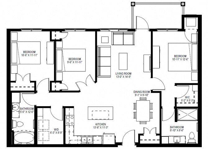 Floor Plan - Three Bedroom A