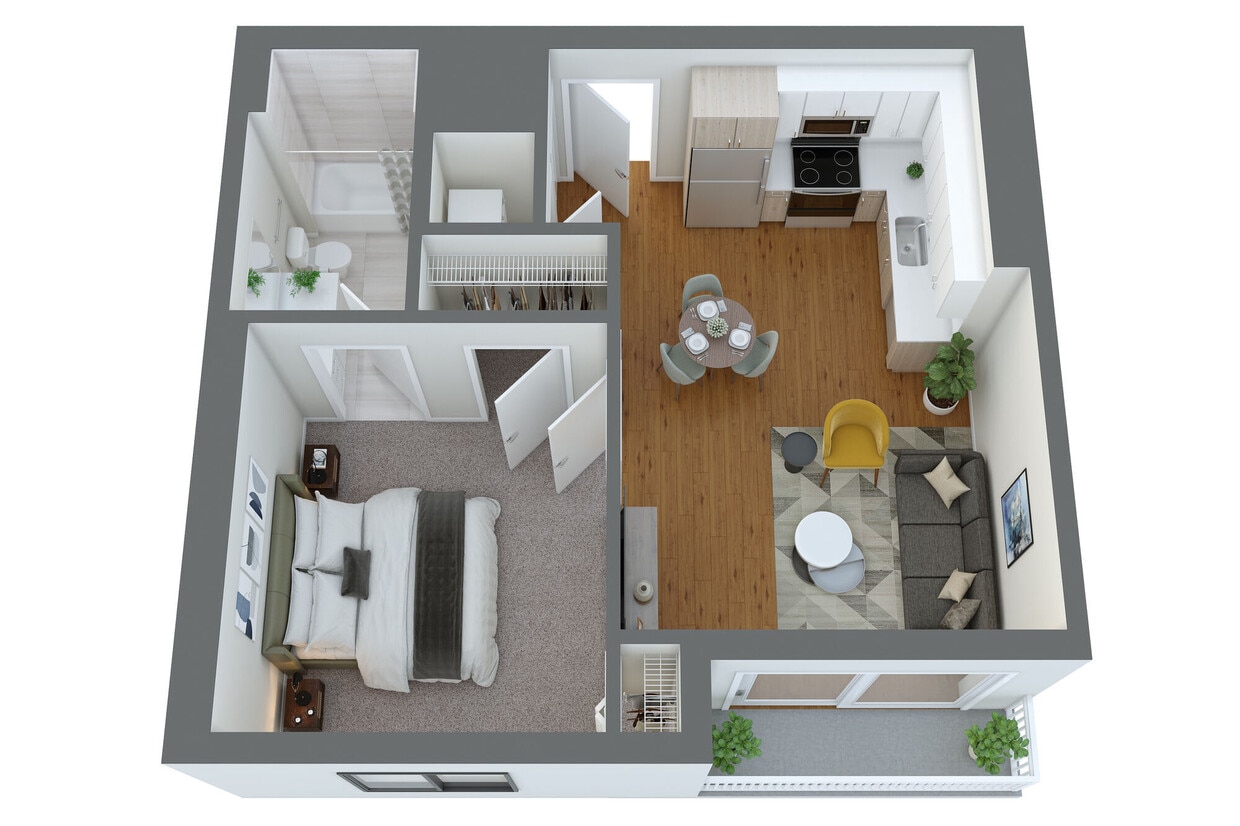 Floor Plan - A4 1 Bed/1 Bath
