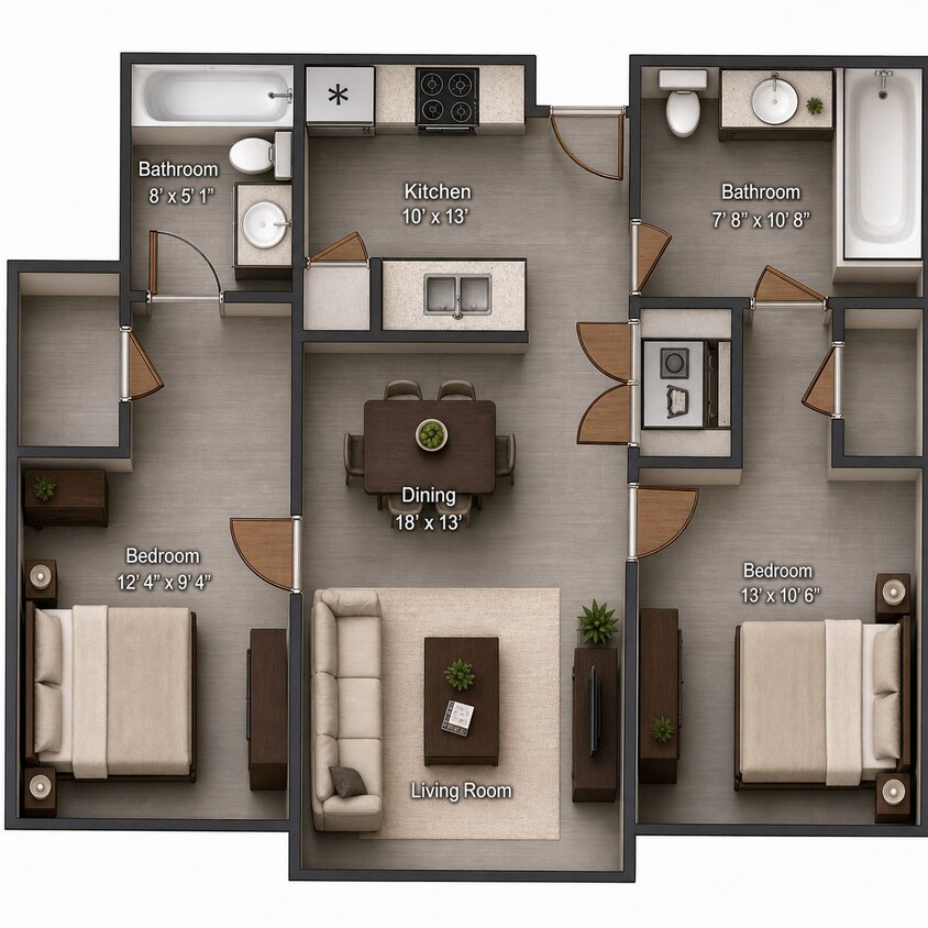 Floor Plan - 2X2 B