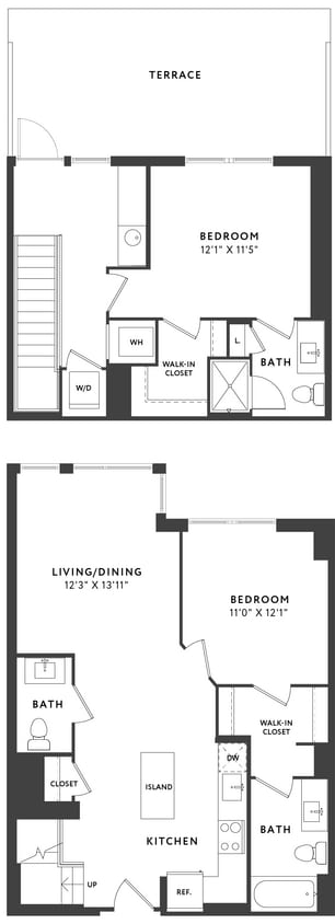 Floor Plan - 2 Bed 2 Bath C17