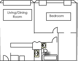1BR/1BA - Classic One Large