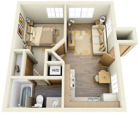 Floor Plan - One Bedroom A