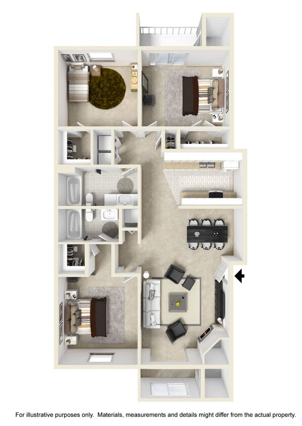 Floor Plan - 3 bdrm/2 bath B