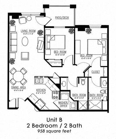 Floor Plan - Two Bedroom
