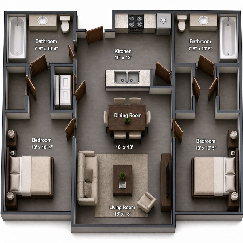 Floor Plan - 2X2 C