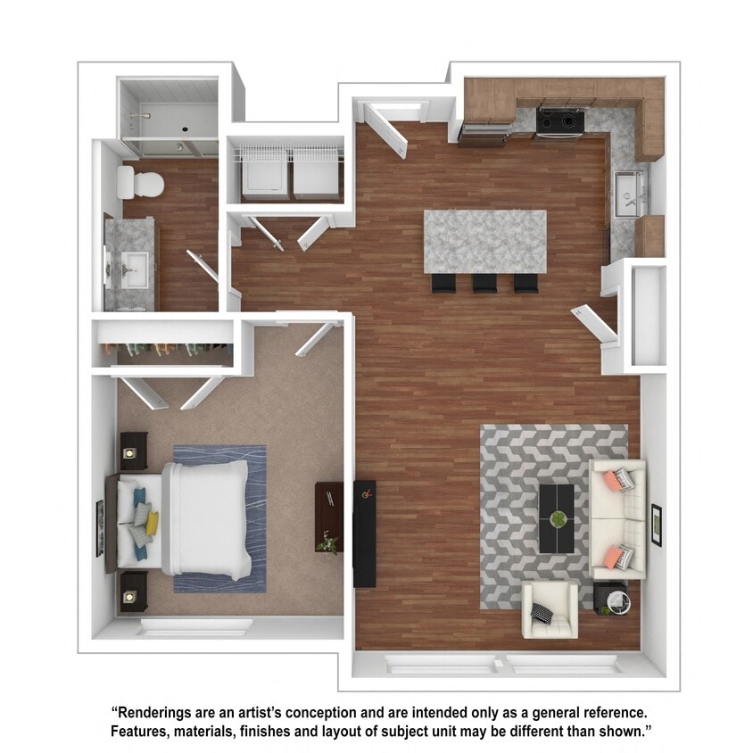 Floor Plan - Residences 1X1