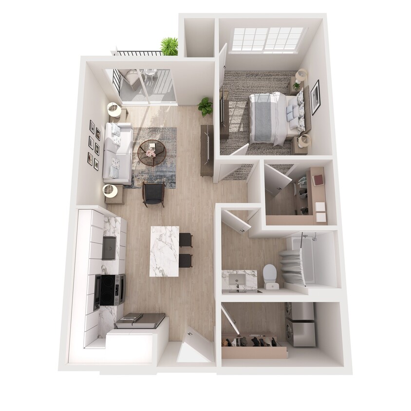 Floor Plan - Juniper (1 Bedroom)