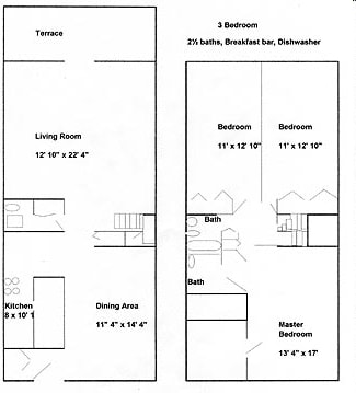 3 BR Townhome - 3 Bedroom - 2 Story