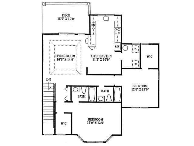 2BR/2BA - Amherst - Penthouse Level