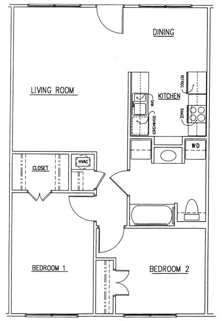 2BR/1BA - 2 BED 1 BATH