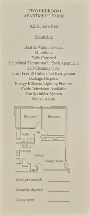 Floor Plan - 1295 2Bed