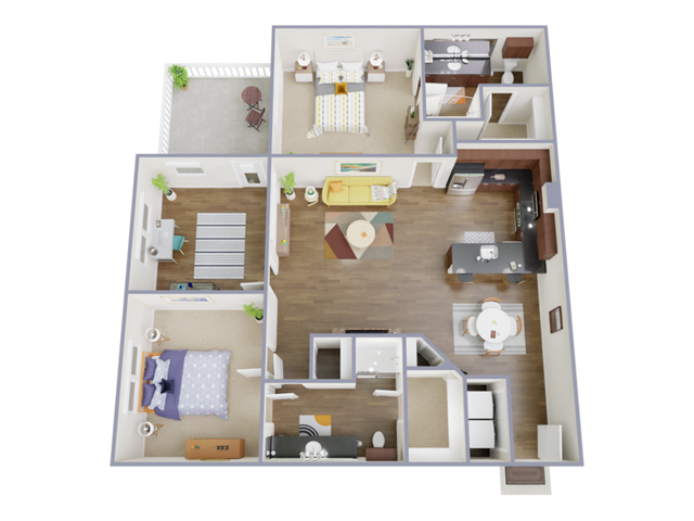 2 Bedroom, 2 Bathroom - 2 Bed, 2 Bath (80% Income Restricted)