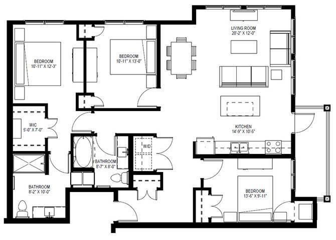 Floor Plan - Three Bedroom C