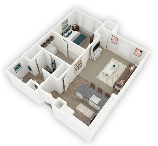1A | 1x1 Small | 826 sq ft - Traverse