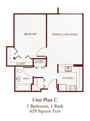 C - One-Bedroom