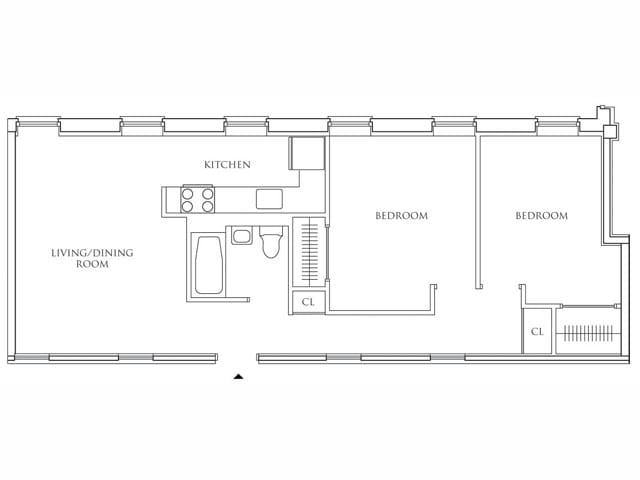 2BR/1BA - Two Bedroom A