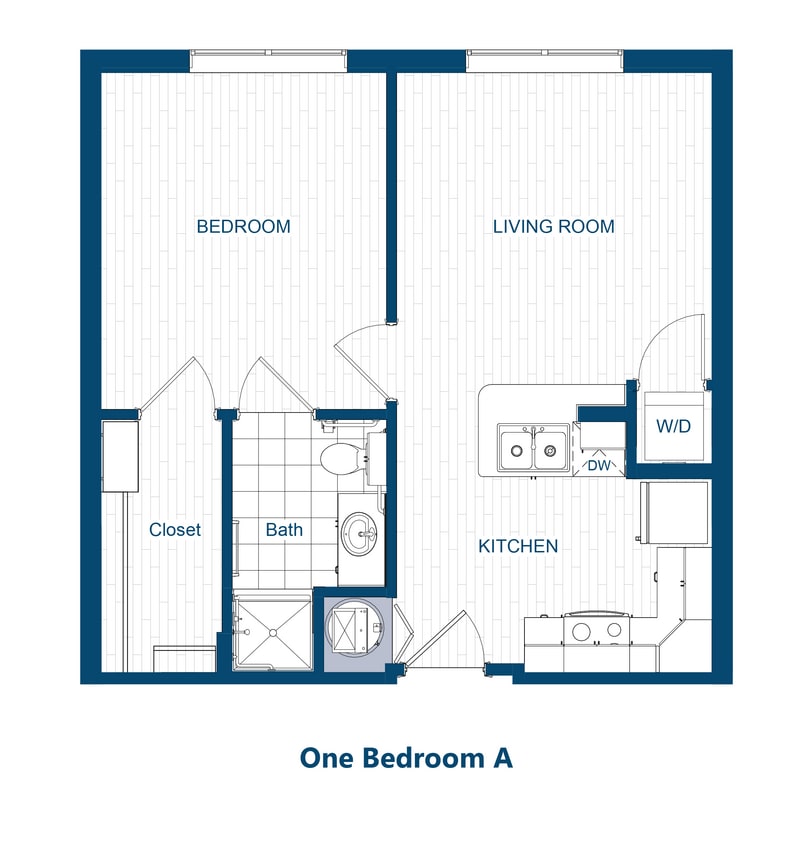 Floor Plan - 1-Bed A