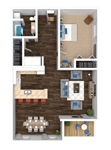 One Bedroom and One Bathroom - 1 Bedroom 1 Bath 708