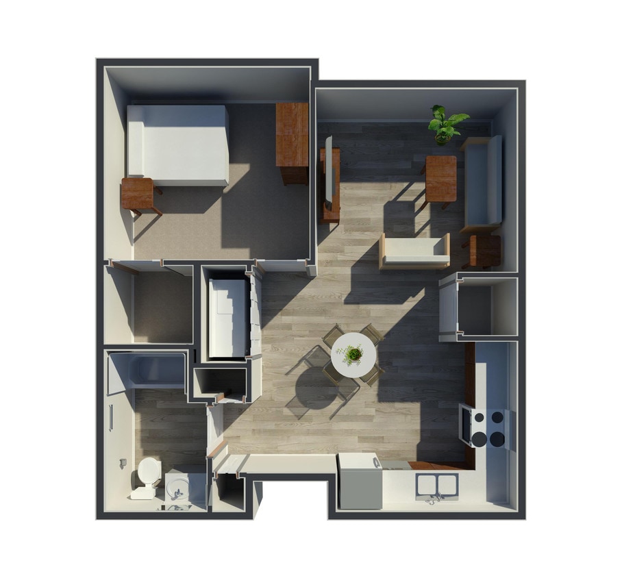 Floor Plan - 1 Bedroom
