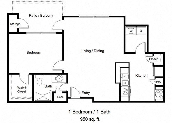 Floor Plan - One Bedroom A