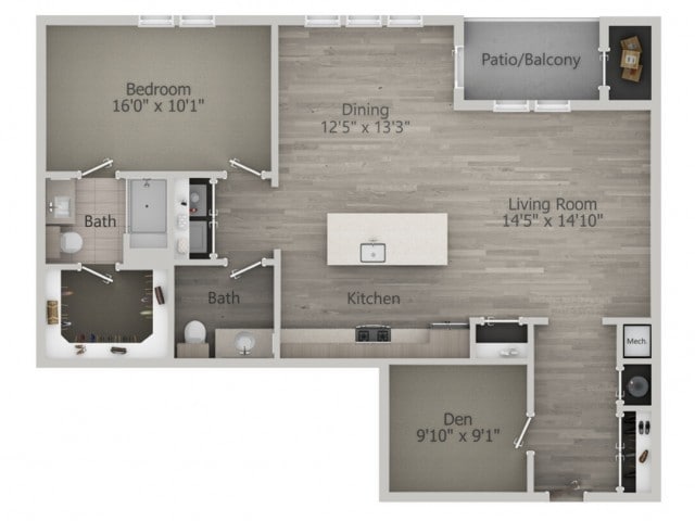 Floor Plan - Craigville (1br+d_a)