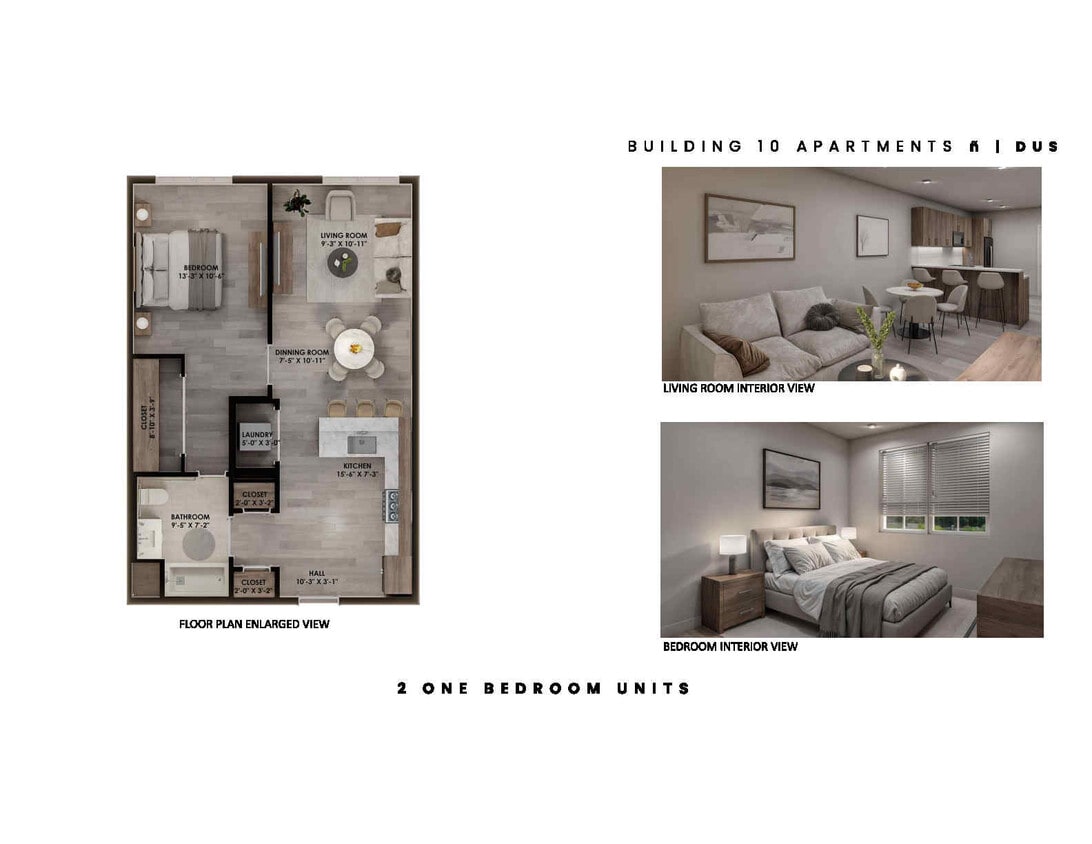 Floor Plan - 55+ 1 Bed + 1 Bath