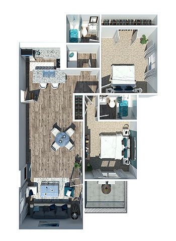 2 Bedroom 2 Bath 1159 Square Feet - 2 Bedroom 2 Bath
