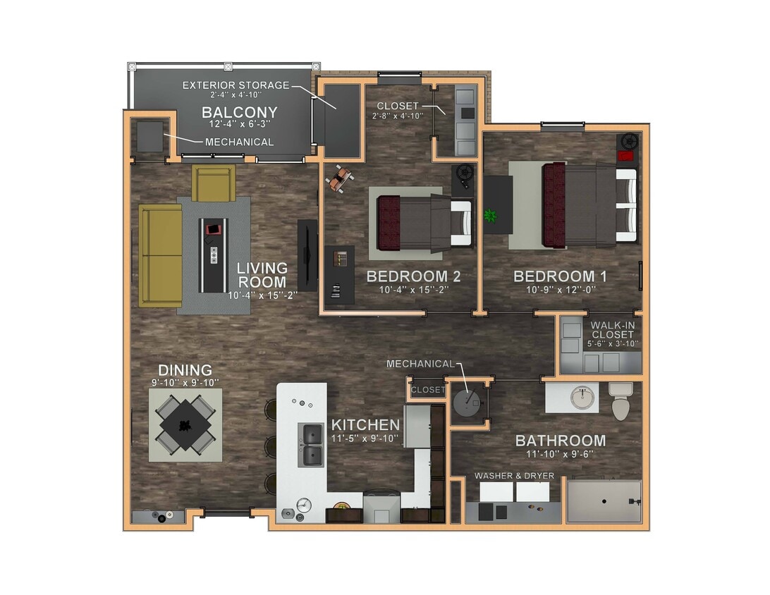 Floor Plan - 2BR1BA