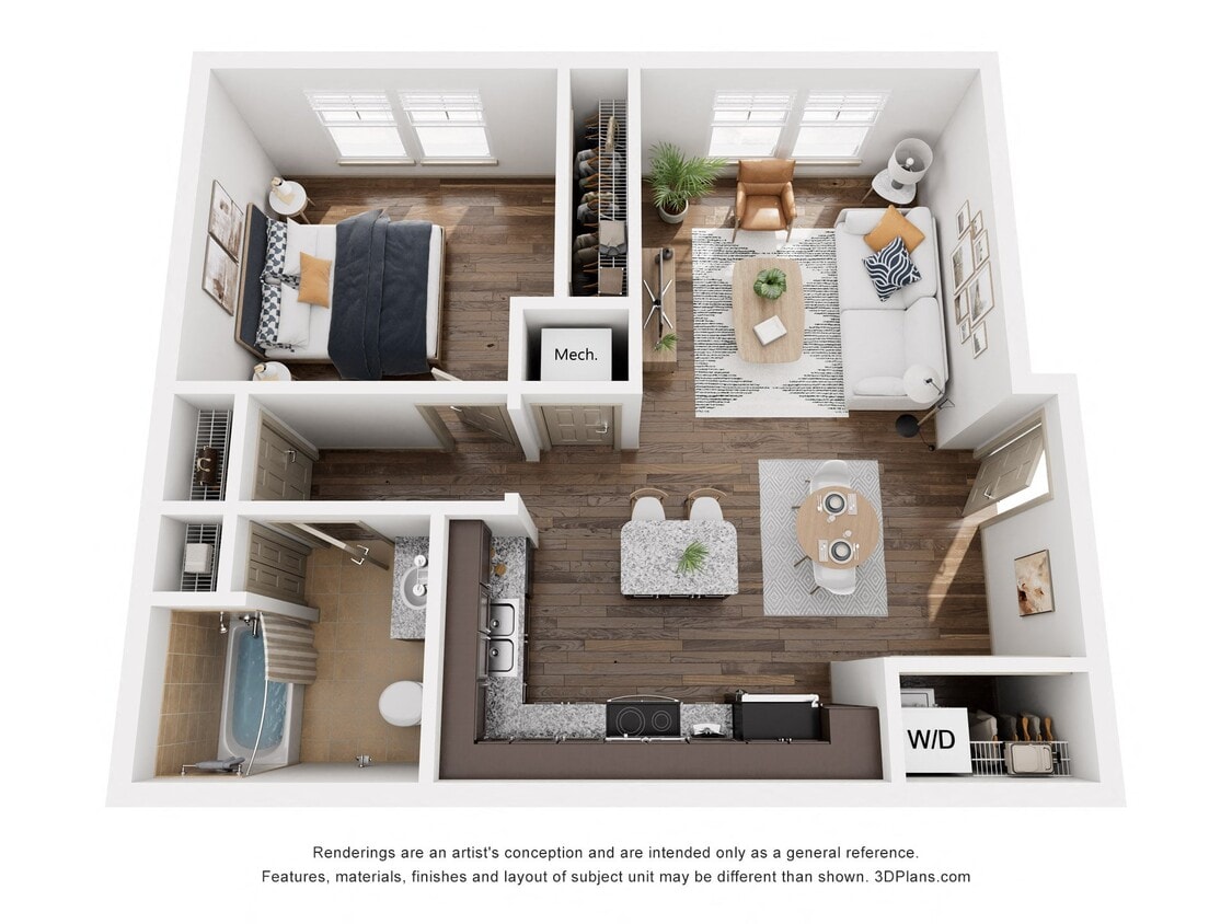 Floor Plan - 1 Bedroom