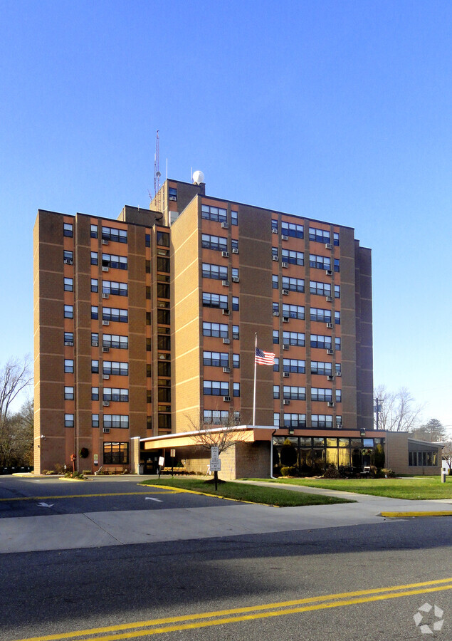 From the southeast - Penn Towers Apartments