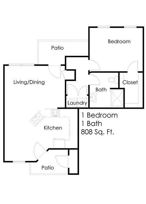 Floor Plan - One Bedroom