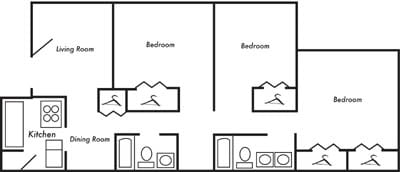 3BR/2BA - The Highland