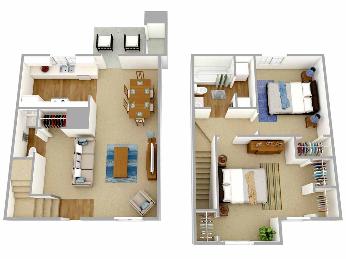 Floor Plan - Two Bedroom