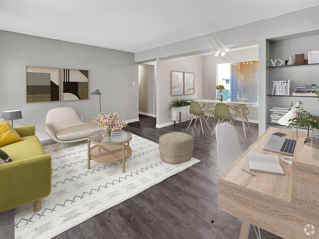Dining and lounge in one airy space - Memorial Fountain Rental